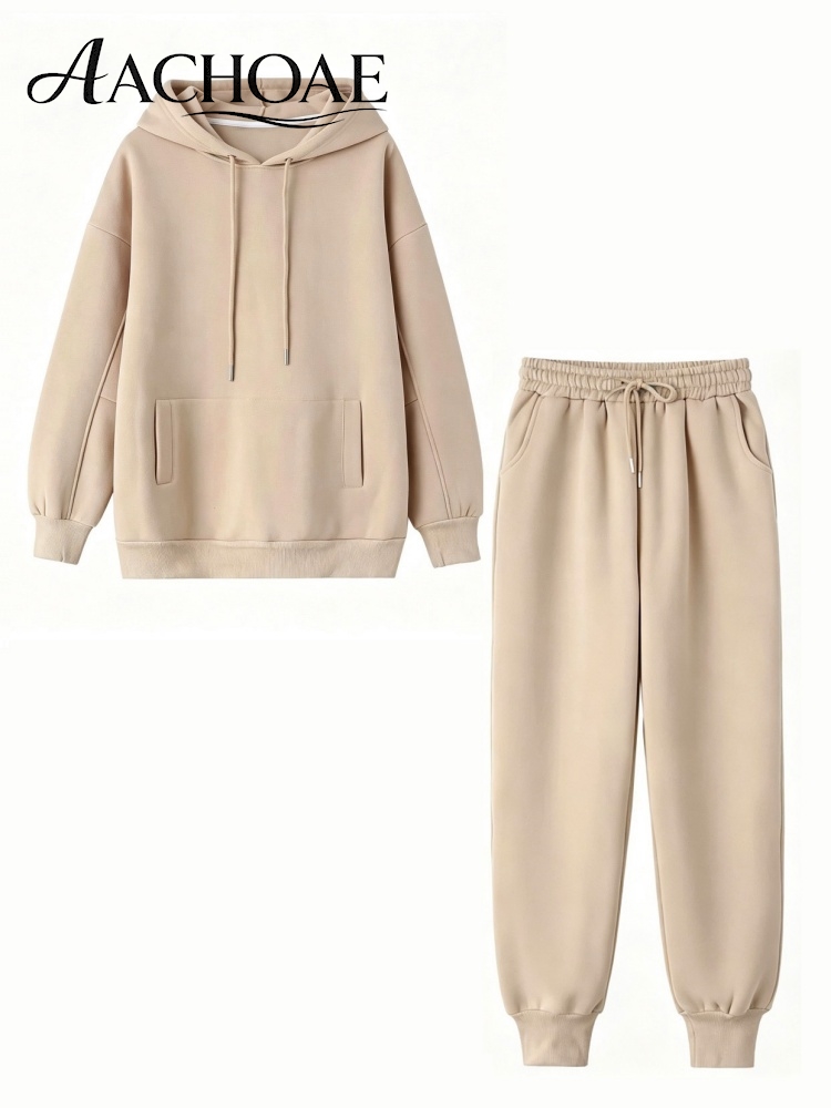 Joggers Pants - AACHOAE Women's Tracksuit Hooded Sweatshirt and