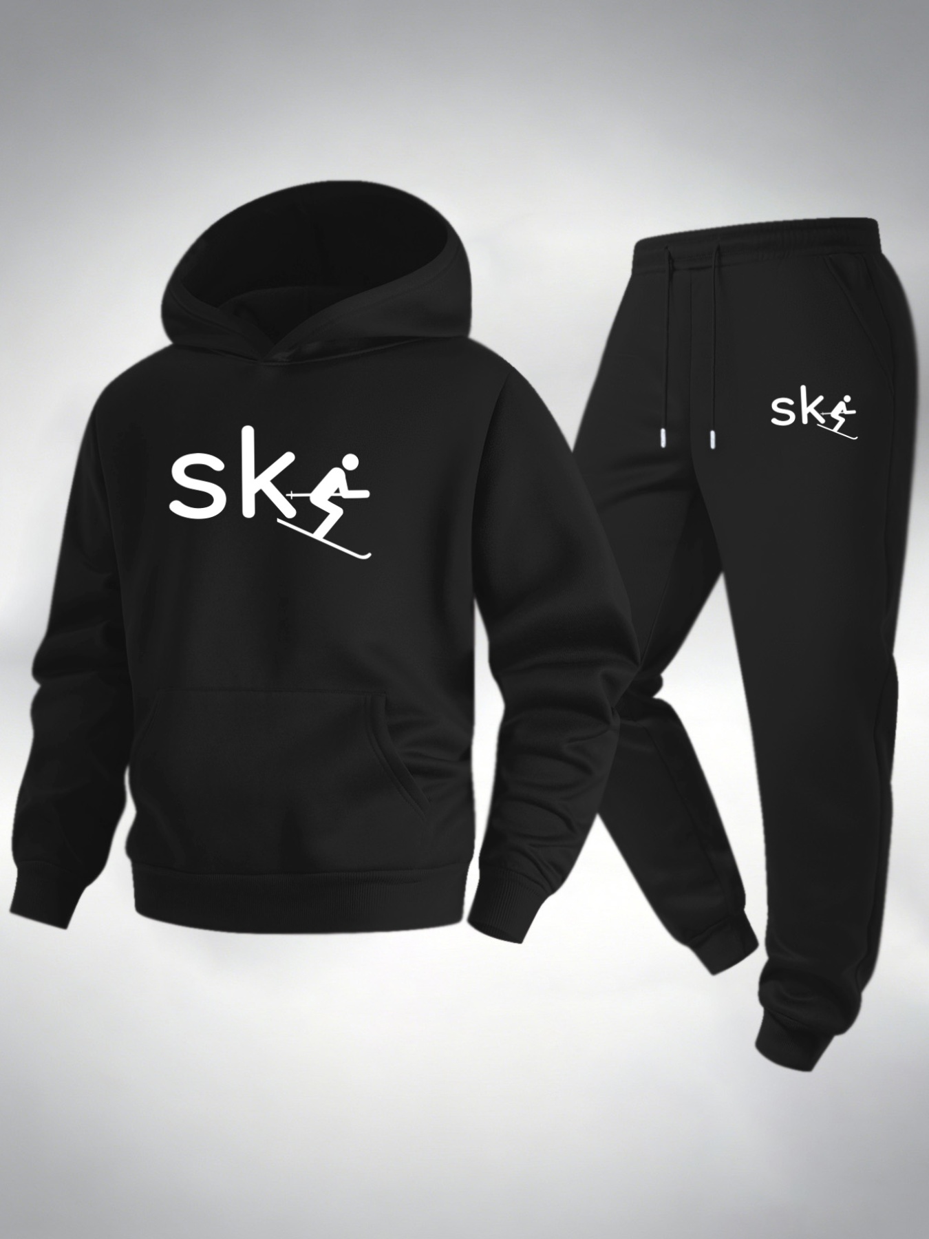Men 2 Pieces Tracksuit Ski Ski - Joggers Pants review and price