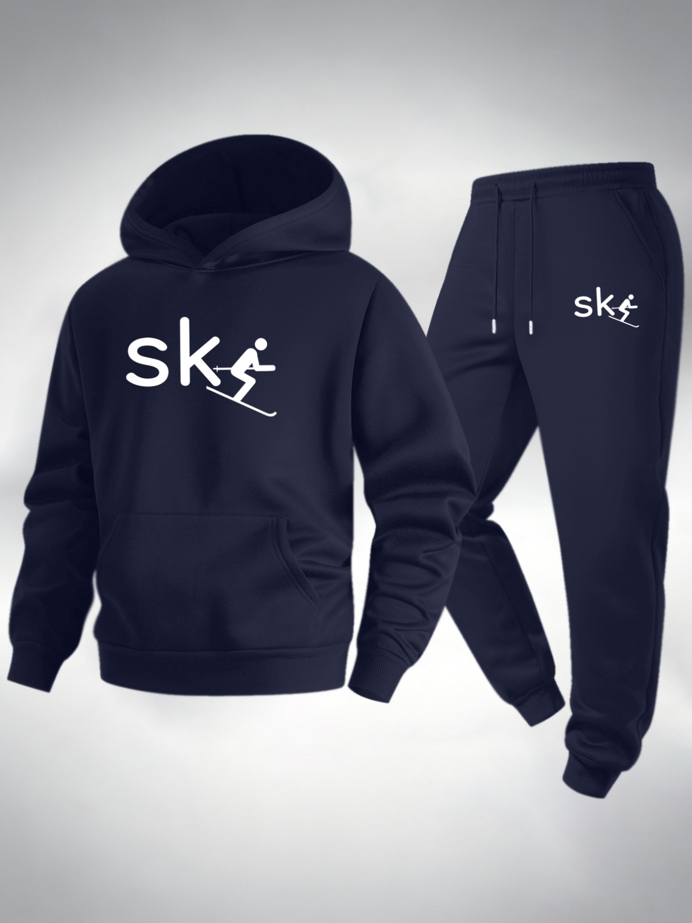 Men 2 Pieces Tracksuit Ski Ski - Joggers Pants review and price